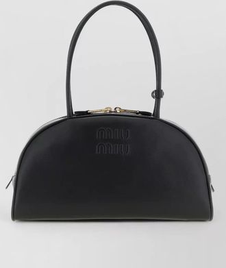 Miu Miu beau leather shoulder bag bowling silhouette
