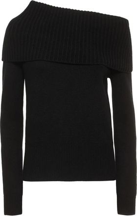 Michael Kors Cashmere Off-The-Shoulder Trui - Dames - Cashmere truien - Zwart - S - Kasjmier - Truien & Vesten
