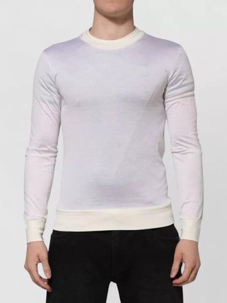 Dolce & Gabbana silk ribbed crew neck long sleeve sweatshirt
