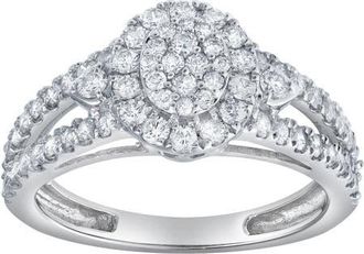 LuvMyJewelry Celoria 1 CT 10K Gold Diamond Ring in 10K White Gold at Nordstrom, Size 7