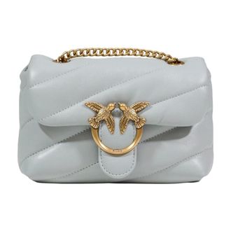 Pinko Shoulder Bags, female, Gray, Size: ONE SIZE Love Puff Baby CL Sheep Nappa