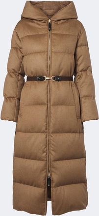Max Mara The Cube reversible calf hair down coat