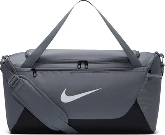 Nike Brasilia 40L Small Duffel Bag Smoke Grey Black White IB4394-084