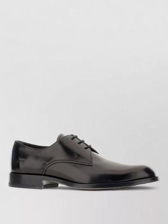 Tod's leather lace up derby shoes almond toe