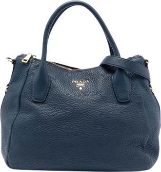 Prada Pre-owned Handbags, female, Blue, Size: ONE SIZE Pre-owned The Sacca 2 Manici