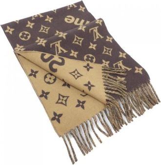 Louis Vuitton Pre-owned Scarves, female, Brown, Size: ONE SIZE Pre-owned Cashmere scarves