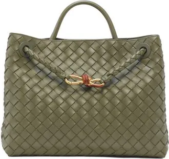 Bottega Veneta Medium Andiamo Intrecciato Leather Shoulder Bag in 3272 Pickle-Mb-Rhum-Pic at Nordstrom