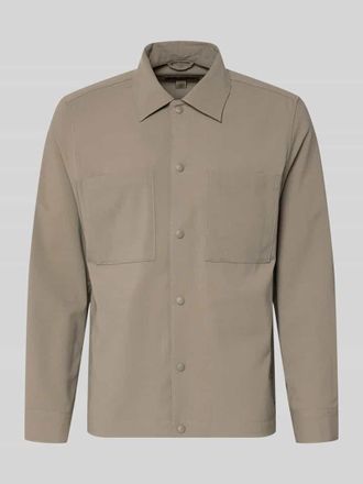 Marc O'Polo Regular Fit Overshirt mit Baumwoll-Anteil - Marc OPolo &times; DFB Travel Collection in Taupe, Gr&ouml;&szlig;e XXL