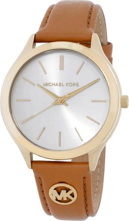 Michael Kors Slim Runway Quartz White Dial Ladies Watch MK7543