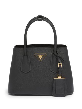 Prada Black Double Saffiano Leather Satchel
