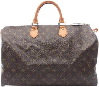 Louis Vuitton Pre-owned Speedy 40 Monogram Handbag - Dames - Vintage Handtas - Bruin - ONE Size - Leer - Vintage
