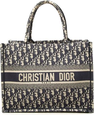 Dior Pre-owned Dior Medium Oblique Embroidered Canvas Book Tote Unisex DOKC2BUMTLZXSWSF