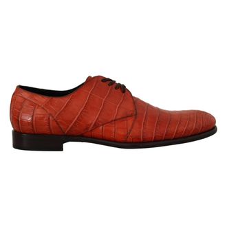Dolce & Gabbana Laceup Dress Formal - Heren - Veterschoenen - Oranje - 45 EU - Leer - Schoenen