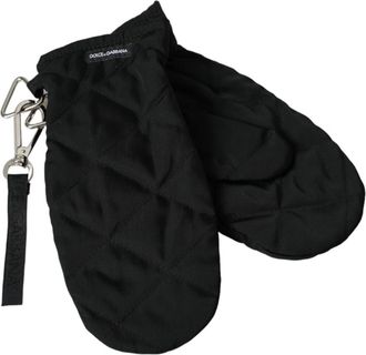 Dolce & Gabbana Gewatteerde nylon wanten tot de pols - Dames - Handschoenen - Zwart - ONE Size - Nylon - Accessoires