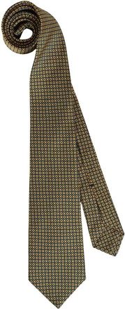 Kiton Gepatroneerde Zijden Stropdas - Heren - Stropdassen - Groen - ONE Size - Accessoires