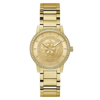 Guess Petal Quartz Gold Dial Ladies Watch GW0747L2