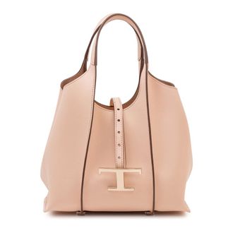 Tod's Tassen, Dames, Roze, ONE Size, Leer, T Timeless Mini Shopping Bag
