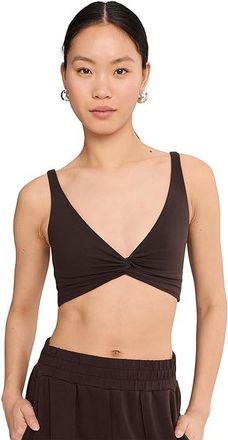 Free People Movement Never Better Twist Crop Womens Workout Chocolate : LG (Womens 12-14), Cotton/Elastane