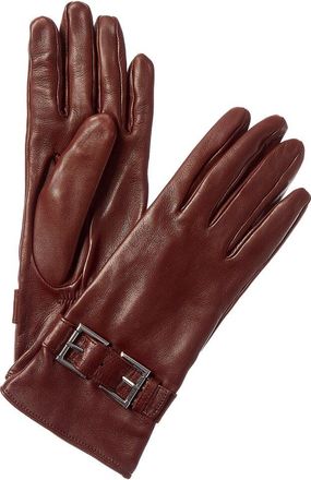 Portolano Belted Silk-Lined Leather Gloves