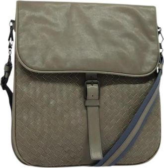 Bottega Veneta Pre-owned Cross Body Bags, female, Gray, Size: ONE SIZE Pre-owned Vintage Shoulder Bag