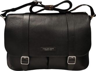 The Bridge Cesare Messenger Bag - Heren - Schoudertassen - Zwart - ONE Size - Leer - Tassen