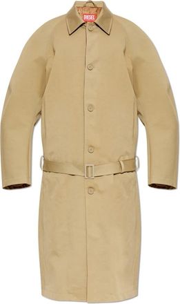 Diesel J-Roun Coat - Heren - Mantel - Beige - M - Katoen - Jassen