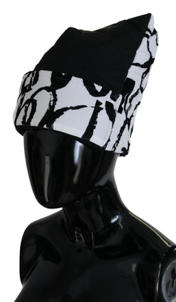 Dolce & Gabbana Womens Graphic-Print Nylon Beanie Black