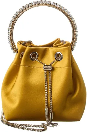 Jimmy Choo London Bon Bon Satin Bucket Bag