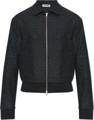 Jil Sander Gekraagde Jas - Heren - Zomerjassen - Grijs - M - Wol - Jassen