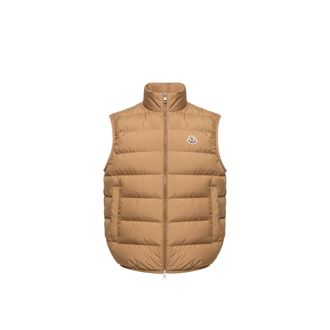 Moncler Moncler Contrin Down Vest, Men, Beige, Size: 0