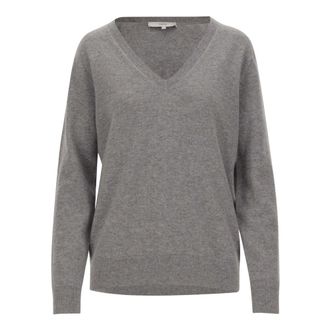 Vince Cashmere Knitwear, female, Gray, Size: XS Cashmere V-neck Pullover Grey