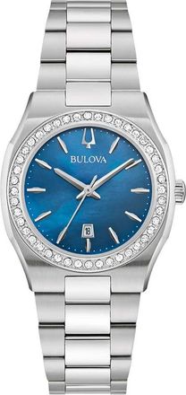 Bulova Surveyor Dames Horloge Zilverkleurig 96R246