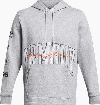Under Armour Mens Ess Fleece Nov Hoody - Grey - Size: 38