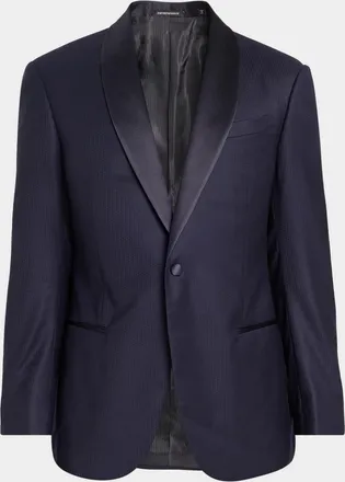 Emporio Armani Men & apos;s Textured Virgin Wool-Blend Blazer