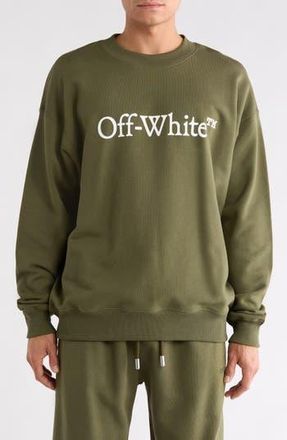 Off-white Bookish Skate Graphic Sweatshirt in Winter Moss-White at Nordstrom Rack, Size X-Small