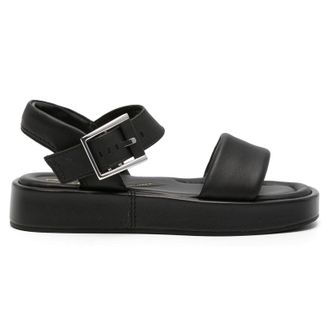 Clarks Alda Strap Leather Womens Slingbacks Sandals - Black - Size:UK 6