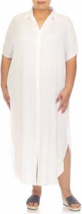 Boho Me Maxi Shirtdress in White at Nordstrom Rack, Size 3X