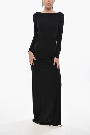 Dsquared2 Maxi Dress Bare Back con Dettaglio Gioiello Dsquared2