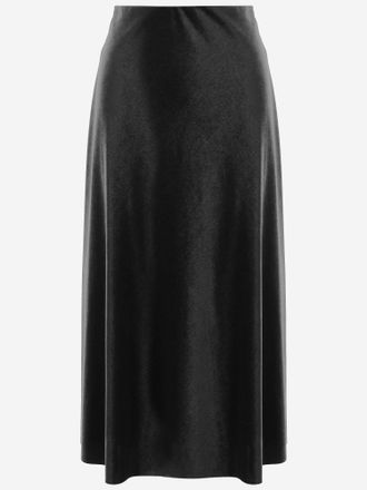 F.it stretch fluwelen rok