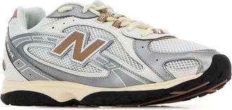 New Balance Mens Multicolor Mesh Sneakers Whitesilver Synthetic