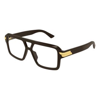 Bottega Veneta Aviator Optisch Montuur - unisex - Accessoires - Bruin - Maat: 54 MM