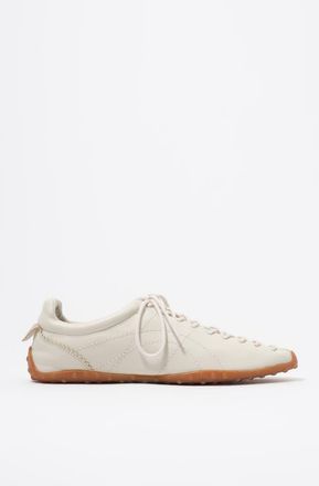 Bimba & Lola White Leather 13 11 Lace-Up Sneaker in Off White at Nordstrom, Size 38