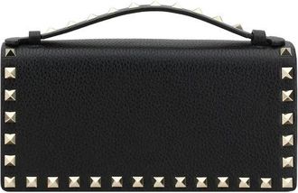 Valentino Garavani Tassen, Dames, Zwart, ONE Size, Leer, Rockstud Schoudertas