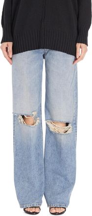 Dondup Womens Pantalone In Denim Francine - Light Grey Cotton - Size 28 (Waist)