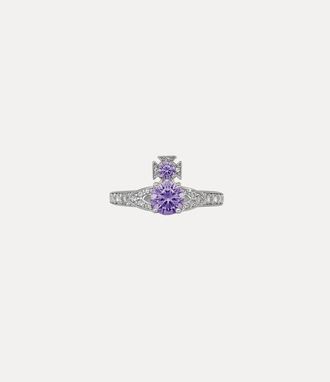 Vivienne Westwood Ismene Ring Platinum-lavender-white-cz Platinum-lavender-white-cz Unisex