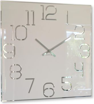 OEM Reloj De Pared Digit Blanco Grande De 50 Cm
