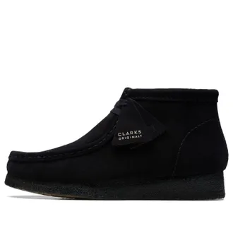 Clarks Wallabee Boots Black Suede 261555177