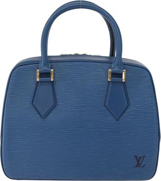 Louis Vuitton Sablons Handbag Epi Leather Blue Leather Handbag (Pre-Owned)