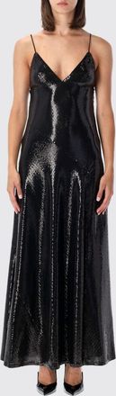 Alberta Ferretti Abito da sera lungo con scollo a V e paillettes ricamate