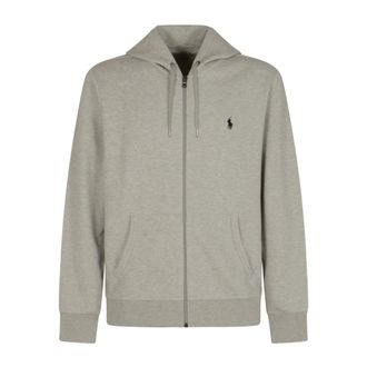 Polo Ralph Lauren Zip-throughs, male, Gray, Size: 2XL Lsfzhoodm1 Long Sleeve Sweatshirt